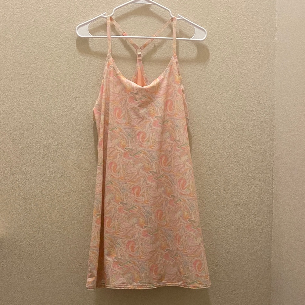 Outdoor Voices peach marble print athletic dress size XL